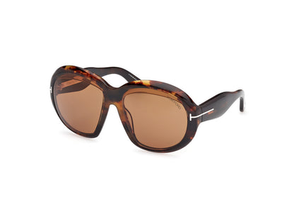 Dark Havana Female Sunglasses Tom Ford 889214549457