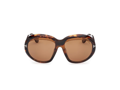 Dark Havana Female Sunglasses Tom Ford 889214549457
