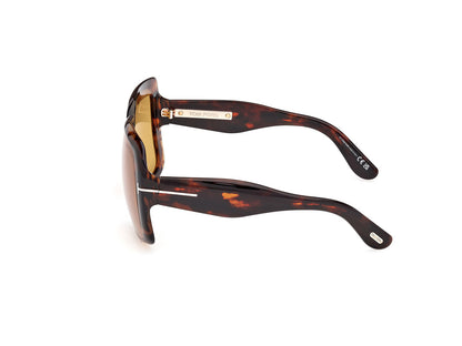 Dark Havana Female Sunglasses Tom Ford 889214549471