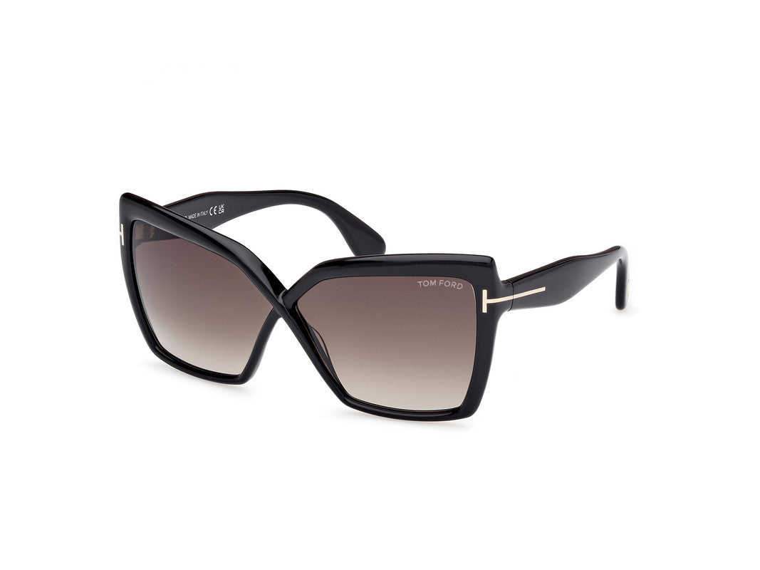 Shiny Black Female Sunglasses Tom Ford 889214549488
