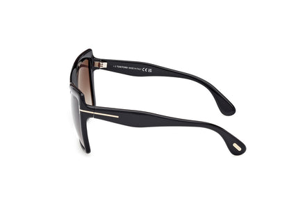 Shiny Black Female Sunglasses Tom Ford 889214549488