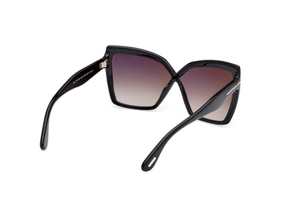 Shiny Black Female Sunglasses Tom Ford 889214549488