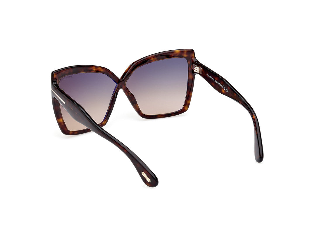 Dark Havana Female Sunglasses Tom Ford 889214549495