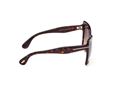 Dark Havana Female Sunglasses Tom Ford 889214549495