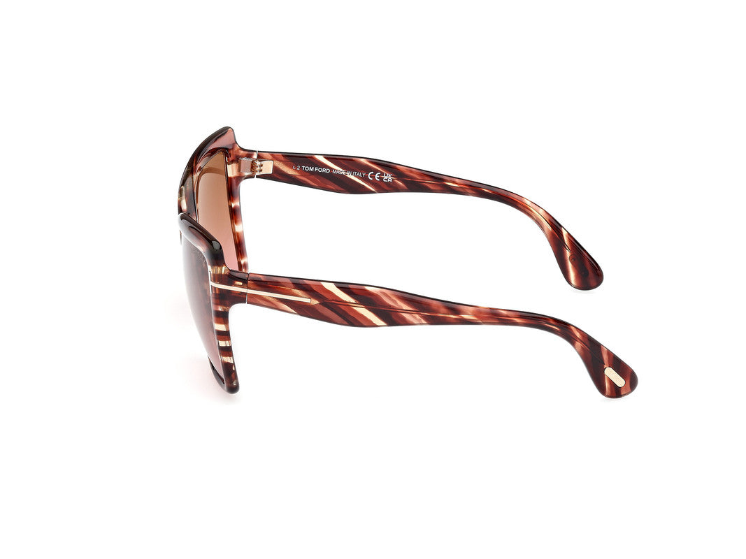 Red Havana Female Sunglasses Tom Ford 889214549501