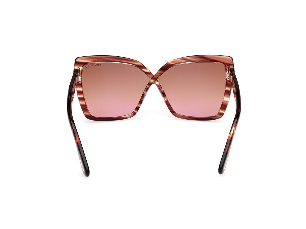 Red Havana Female Sunglasses Tom Ford 889214549501