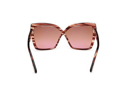 Red Havana Female Sunglasses Tom Ford 889214549501