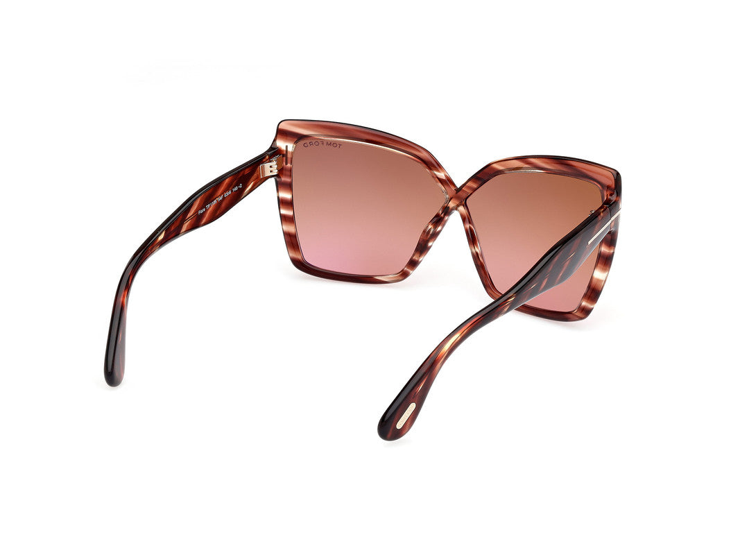 Red Havana Female Sunglasses Tom Ford 889214549501