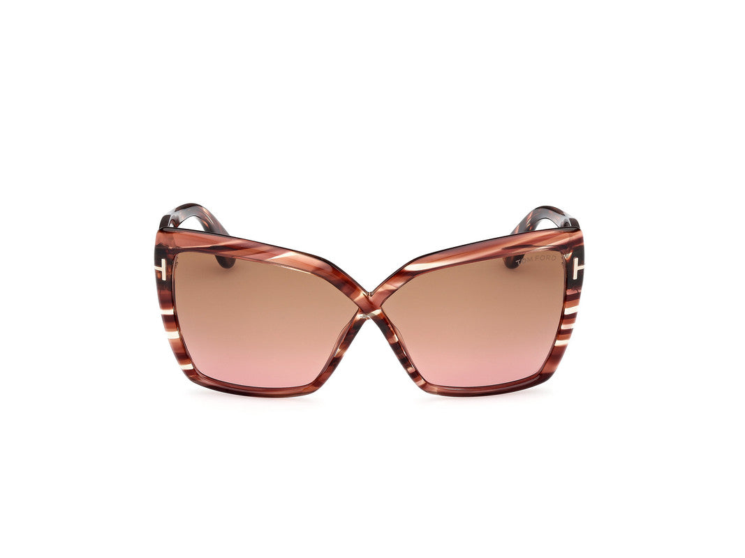 Red Havana Female Sunglasses Tom Ford 889214549501