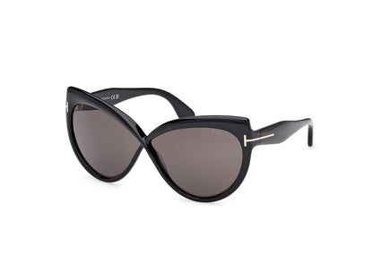 Shiny Black Female Sunglasses Tom Ford 889214549518
