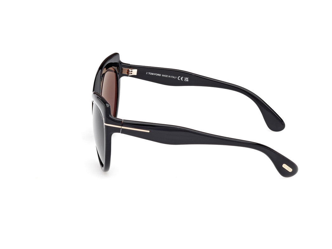 Shiny Black Female Sunglasses Tom Ford 889214549518