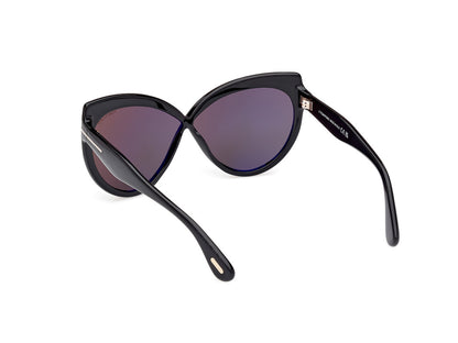 Shiny Black Female Sunglasses Tom Ford 889214549518