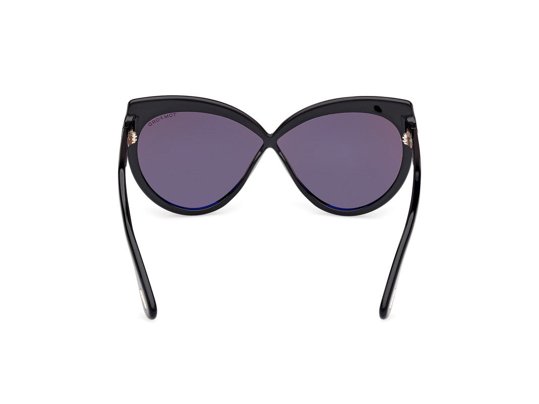 Shiny Black Female Sunglasses Tom Ford 889214549518