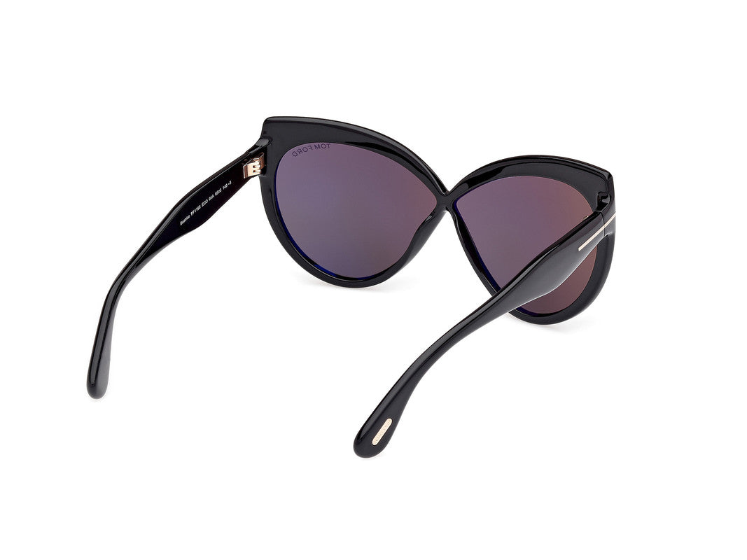 Shiny Black Female Sunglasses Tom Ford 889214549518