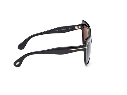Shiny Black Female Sunglasses Tom Ford 889214549518
