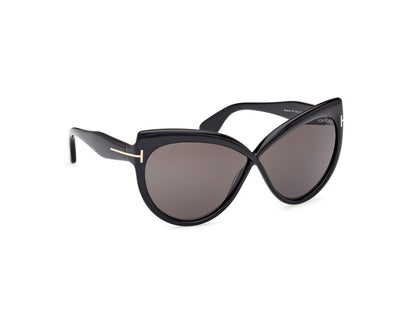 Shiny Black Female Sunglasses Tom Ford 889214549518
