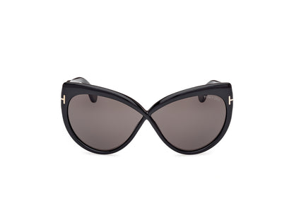 Shiny Black Female Sunglasses Tom Ford 889214549518
