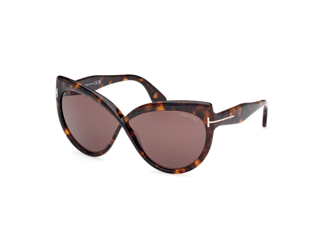 Dark Havana Female Sunglasses Tom Ford 889214549525