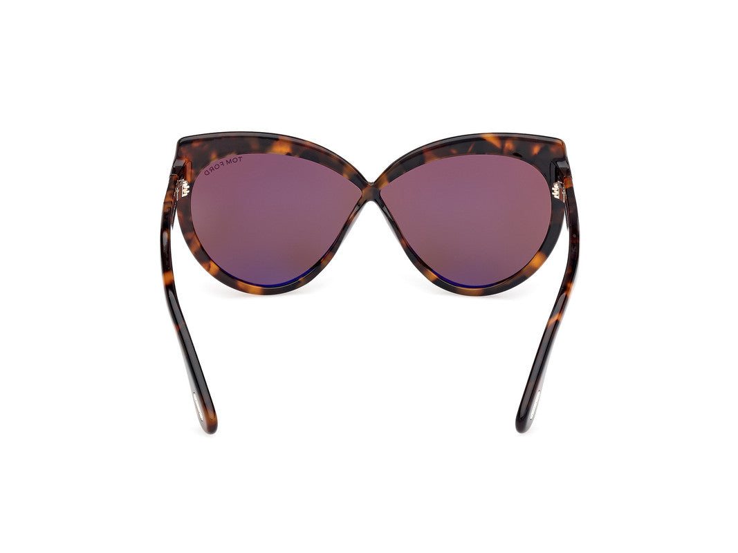 Dark Havana Female Sunglasses Tom Ford 889214549525