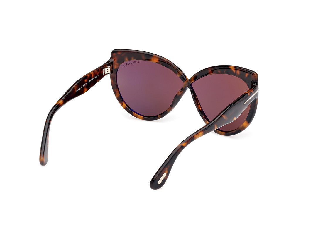 Dark Havana Female Sunglasses Tom Ford 889214549525