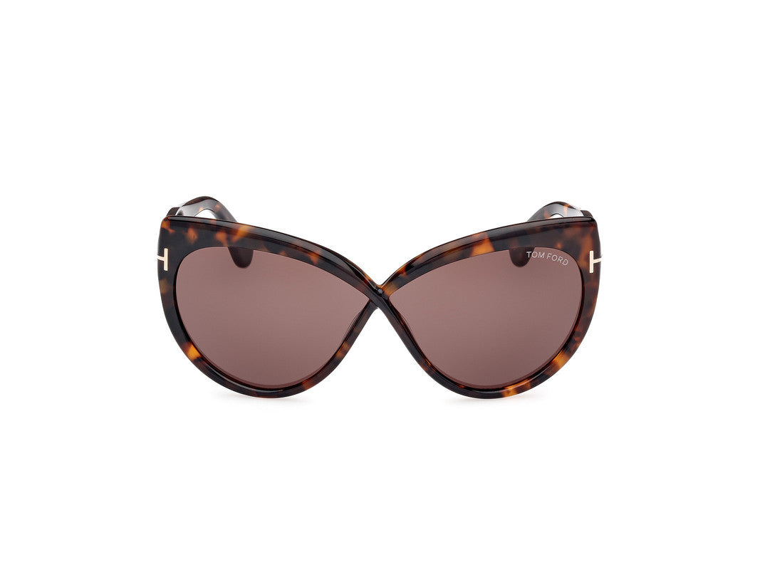 Dark Havana Female Sunglasses Tom Ford 889214549525