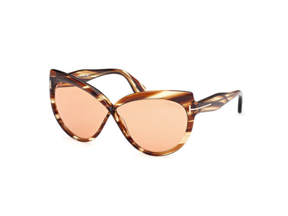 Blonde Havana Female Sunglasses Tom Ford 889214549532