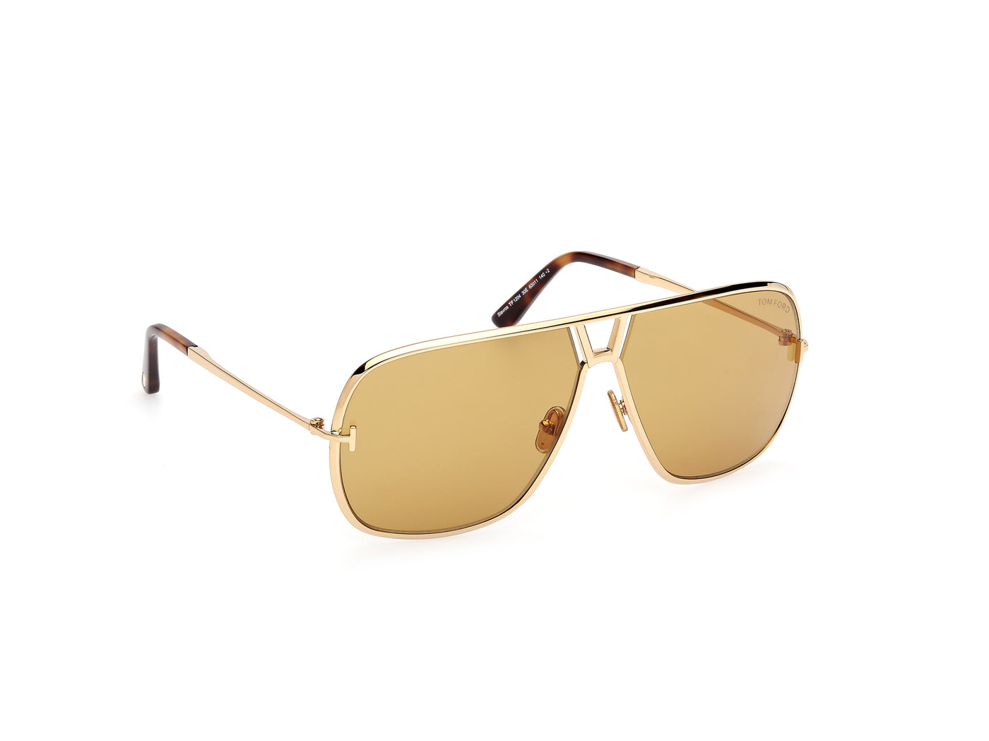 Shiny Deep Gold Male Sunglasses Tom Ford 889214558336
