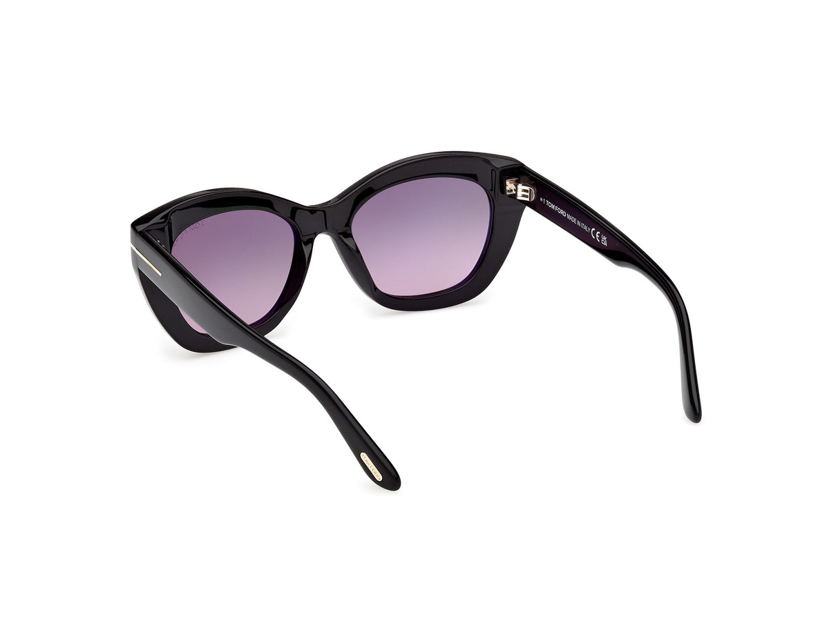 Shiny Black Female Sunglasses Tom Ford 889214609755