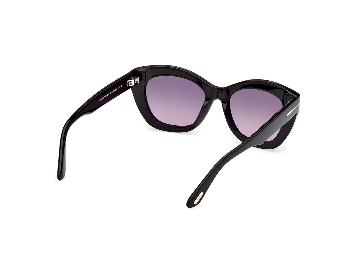 Shiny Black Female Sunglasses Tom Ford 889214609755