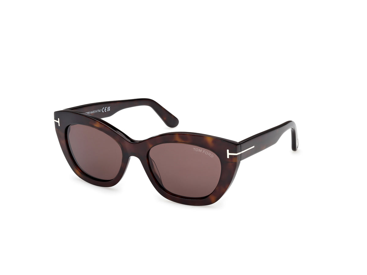 Dark Havana Female Sunglasses Tom Ford 889214609793