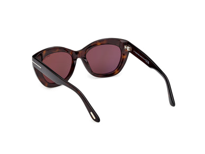 Dark Havana Female Sunglasses Tom Ford 889214609793