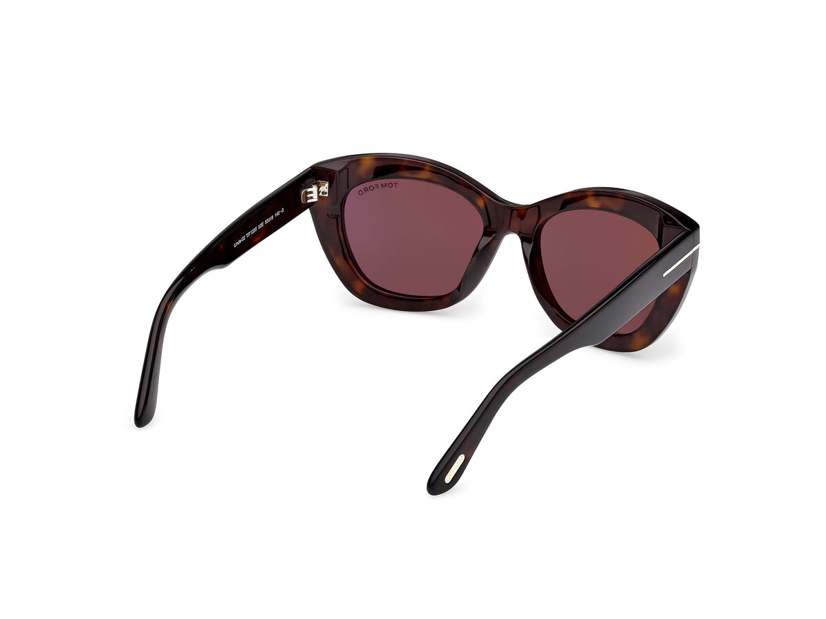 Dark Havana Female Sunglasses Tom Ford 889214609793