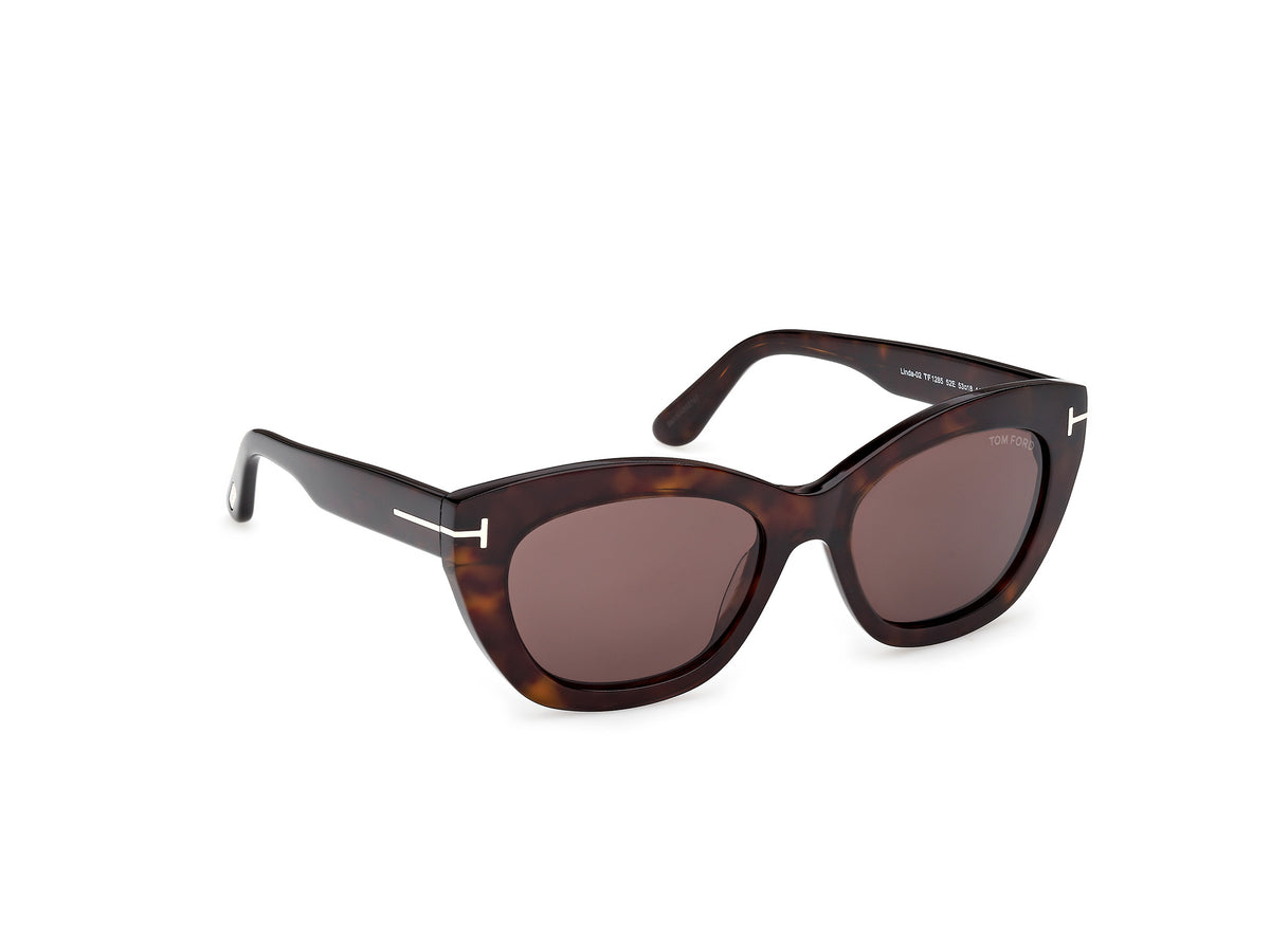 Dark Havana Female Sunglasses Tom Ford 889214609793