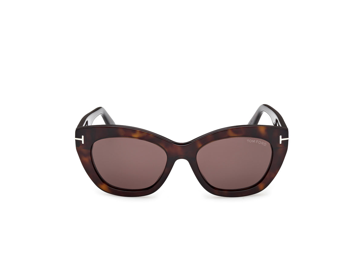 Dark Havana Female Sunglasses Tom Ford 889214609793