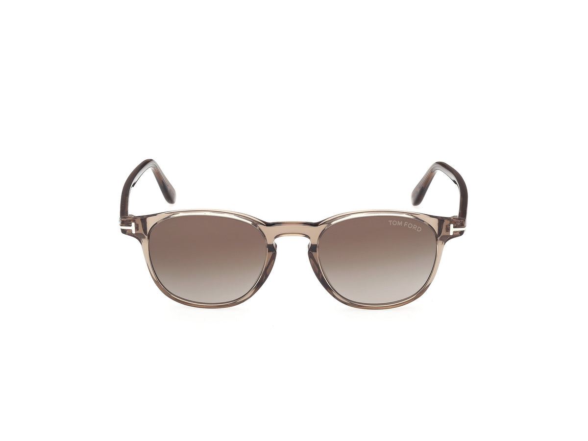Shiny Light Brown Male Sunglasses Tom Ford 889214625656