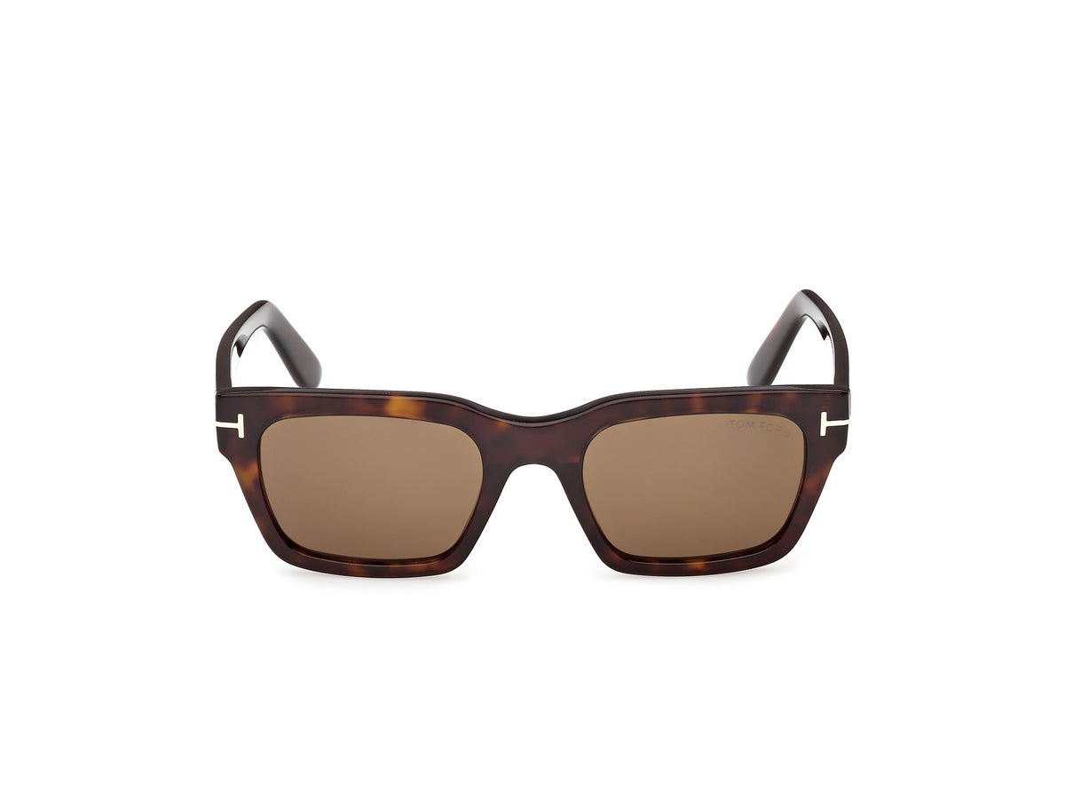 Dark Havana Male Sunglasses Tom Ford 889214636089