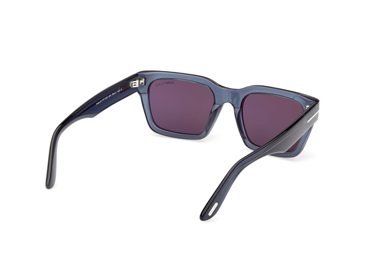Shiny Blue Male Sunglasses Tom Ford 889214636119
