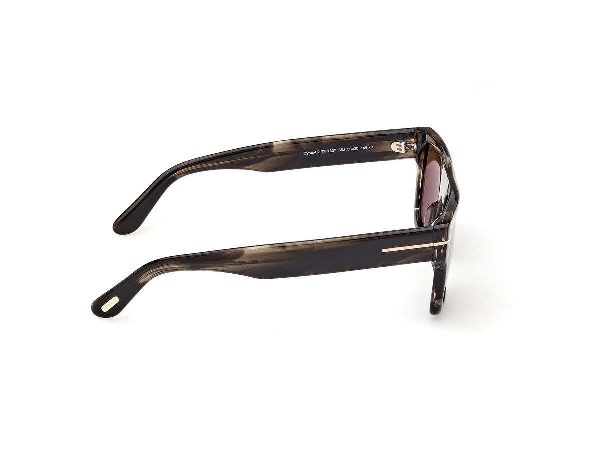 Coloured Havana Male Sunglasses Tom Ford 889214636270