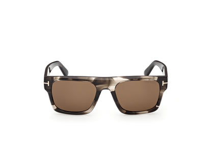 Coloured Havana Male Sunglasses Tom Ford 889214636270