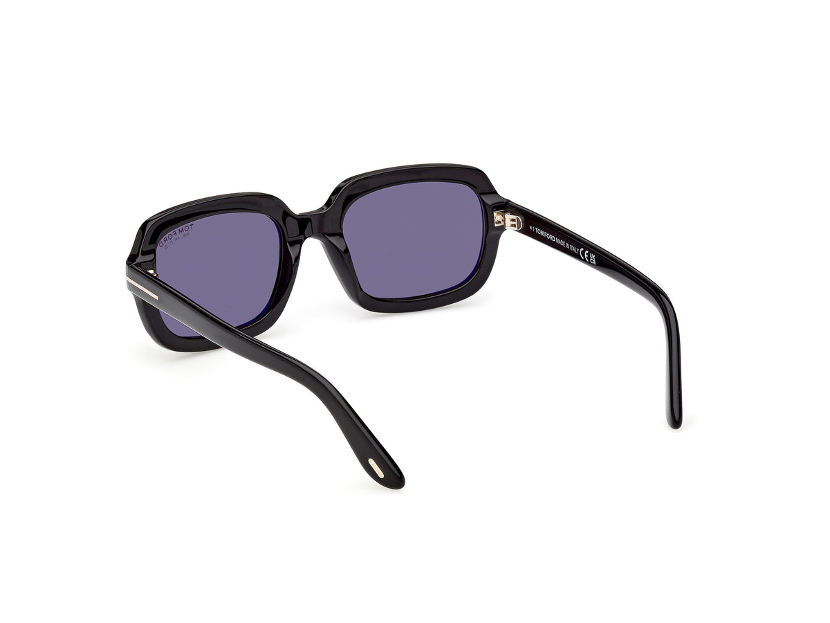Shiny Black Female Sunglasses Tom Ford 889214636423