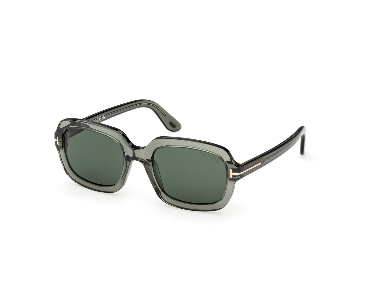 Shiny Dark Green Female Sunglasses Tom Ford 889214636454