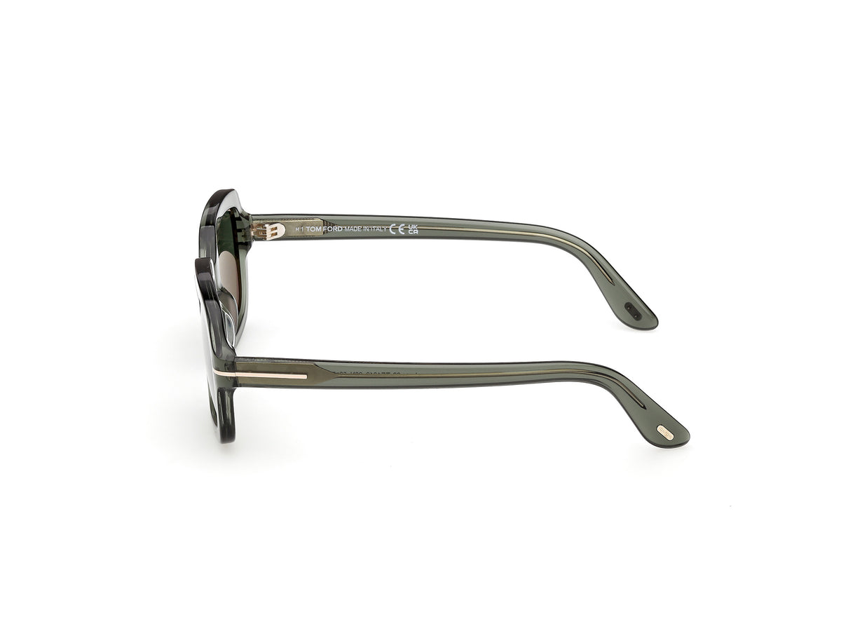 Shiny Dark Green Female Sunglasses Tom Ford 889214636454