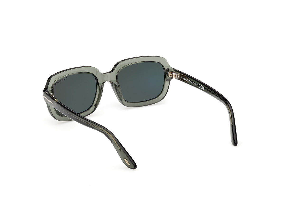 Shiny Dark Green Female Sunglasses Tom Ford 889214636454