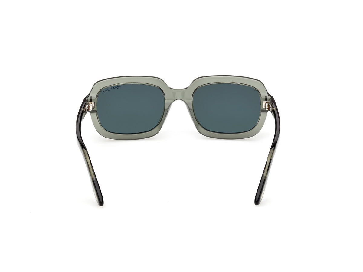Shiny Dark Green Female Sunglasses Tom Ford 889214636454