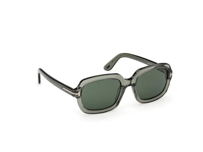 Shiny Dark Green Female Sunglasses Tom Ford 889214636454