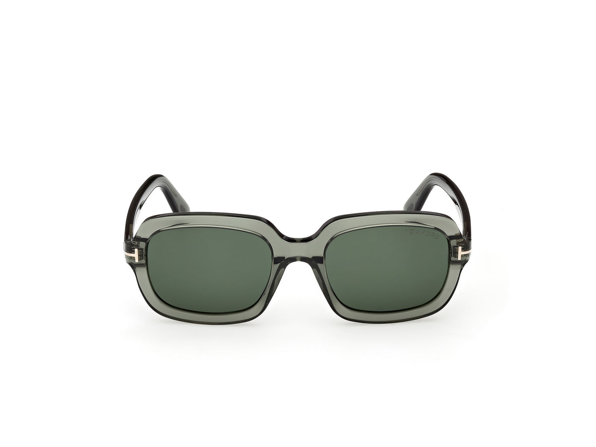 Shiny Dark Green Female Sunglasses Tom Ford 889214636454