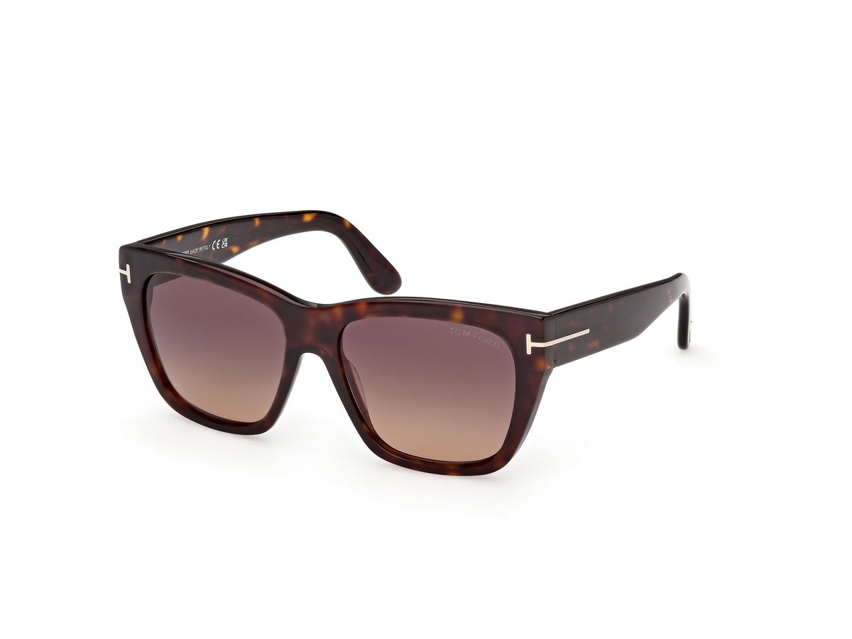 Dark Havana Female Sunglasses Tom Ford 889214636485