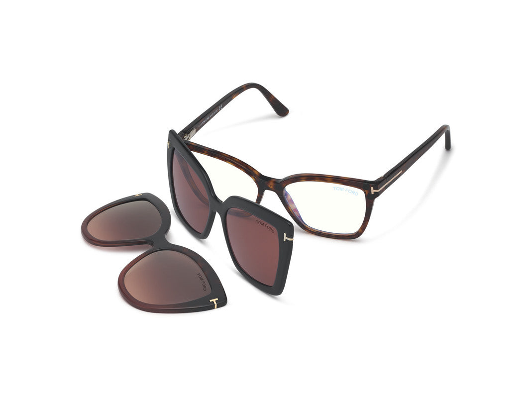 Dark Havana Female Glasses Tom Ford 889214072344