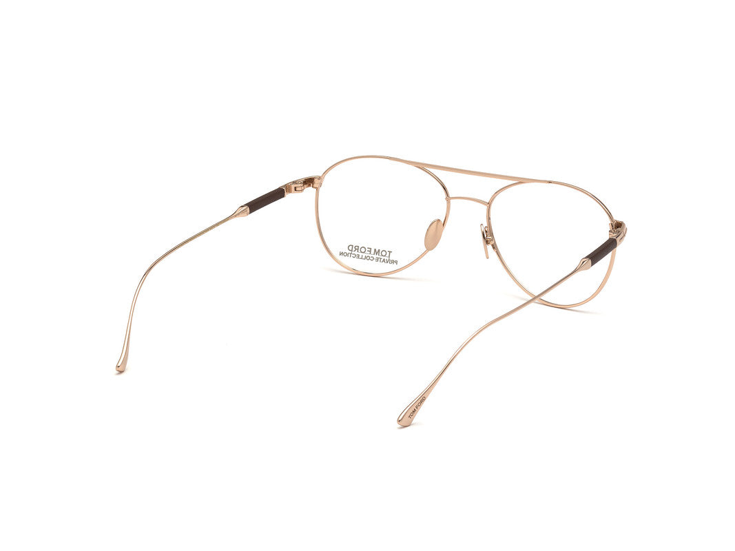 Shiny Rose Gold Male Glasses Tom Ford Private Collection 889214210692