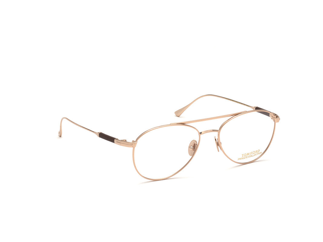 Shiny Rose Gold Male Glasses Tom Ford Private Collection 889214210692